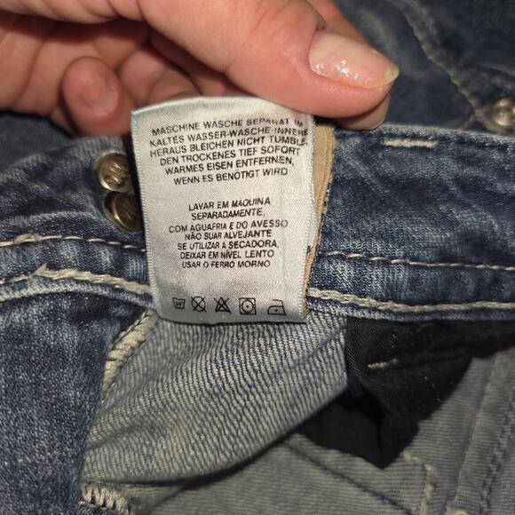 Miss Me Bootcut Jeans JP5082-3 Embellished Flap Pockets Mid Rise - Picture 6 of 10